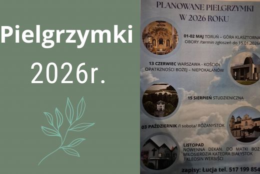 Planowane pielgrzymki 2026